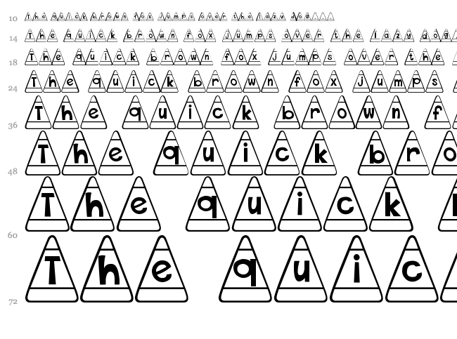 DJB Candy Corn Font font waterfall